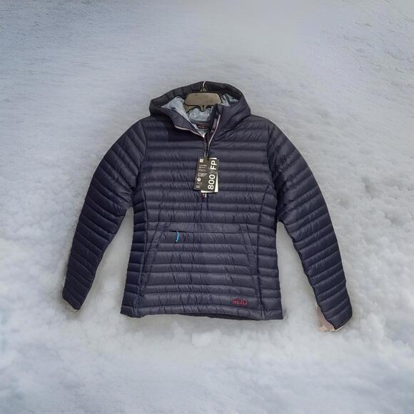 NWT Stio Pinion 800 Down Pullover Puffer Jacket Mtn Navy Women Sz XL $275